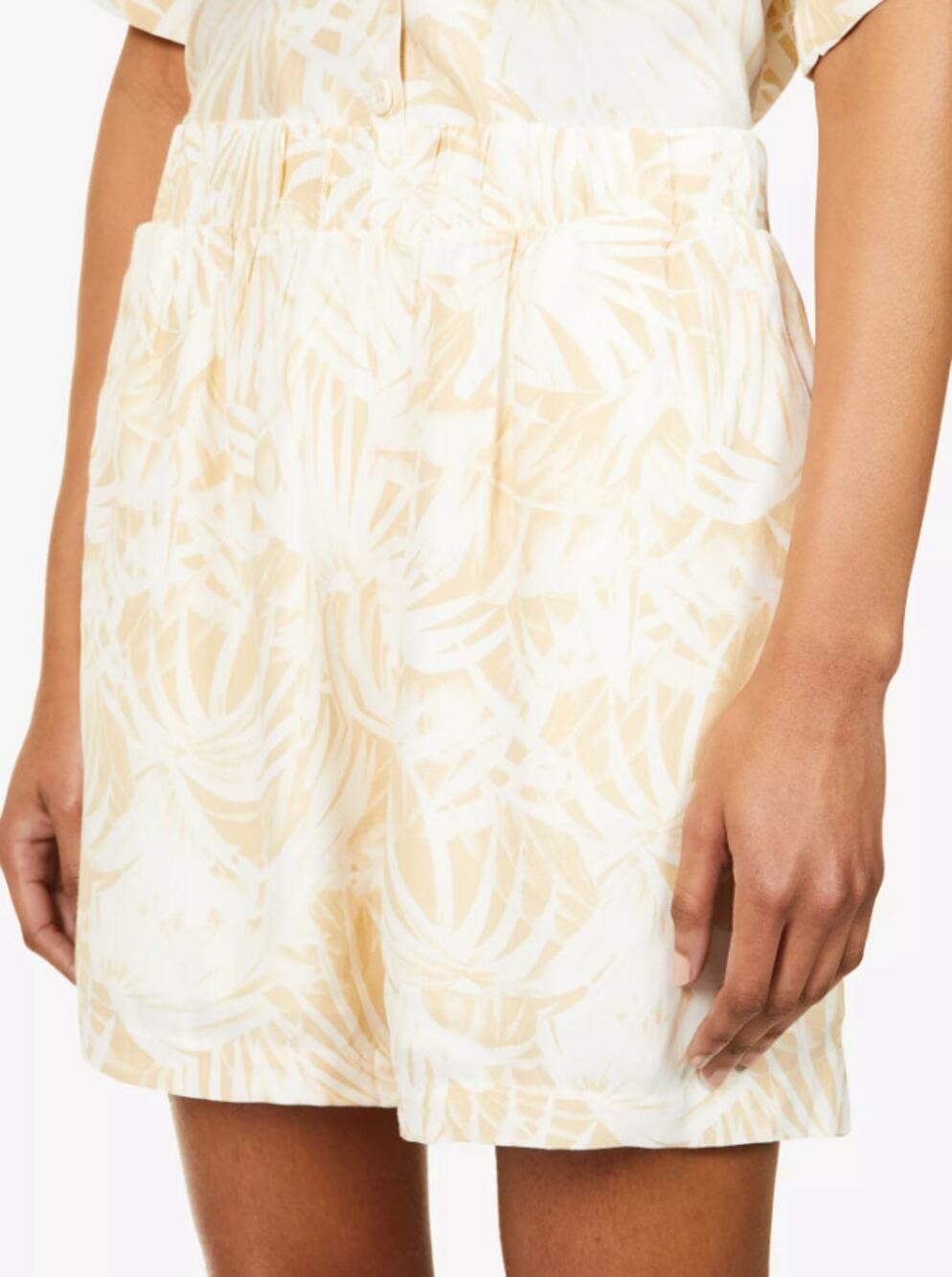 Anine Bing Womens Candice Woven Shorts Loose Fit High Rise Tropical Yellow XS